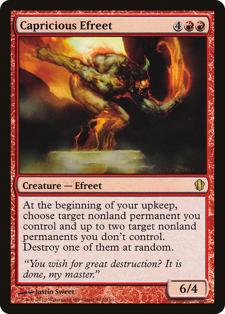 Magic: The Gathering - Capricious Efreet - Commander 2013