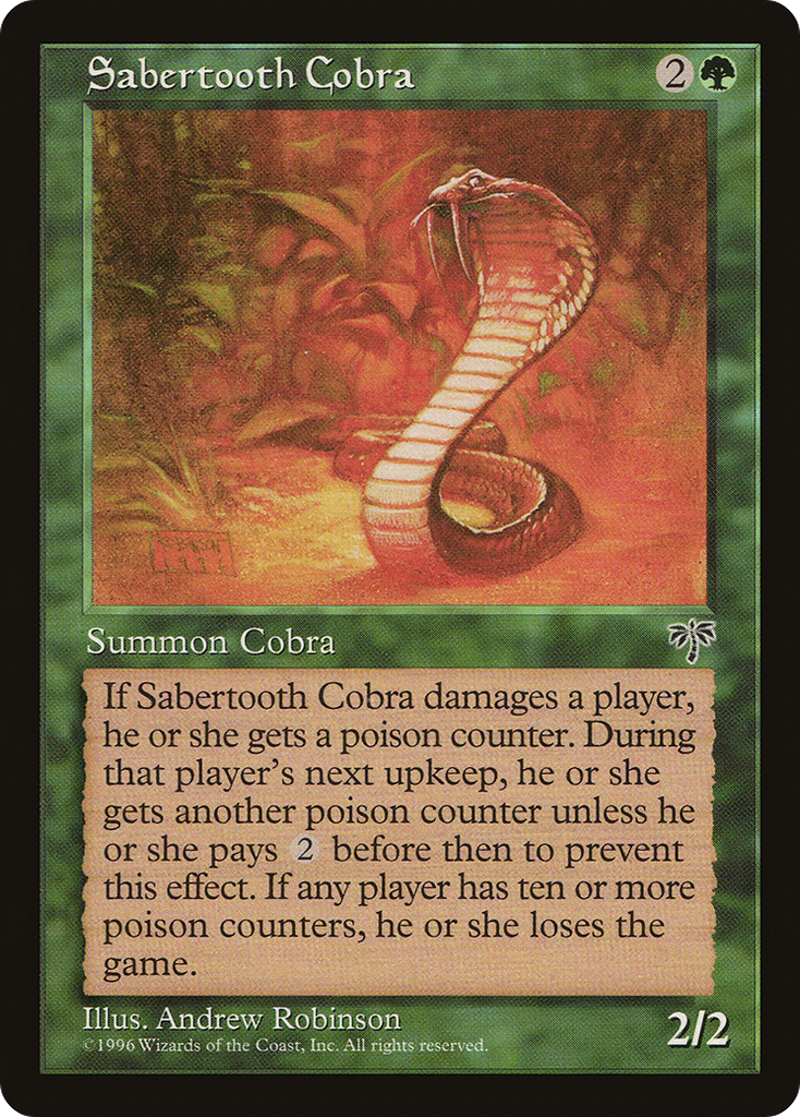 Magic: The Gathering - Sabertooth Cobra - Mirage