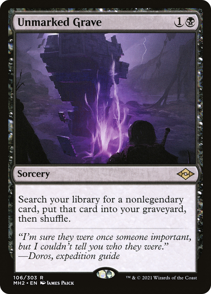 Magic: The Gathering - Unmarked Grave Foil - Modern Horizons 2