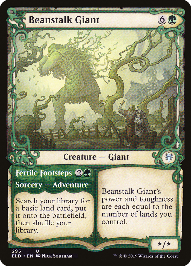Magic: The Gathering - Beanstalk Giant // Fertile Footsteps Foil - Throne of Eldraine