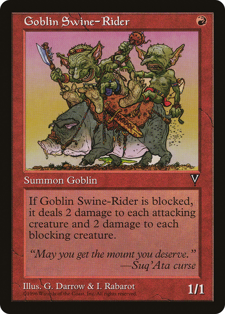 Magic: The Gathering - Goblin Swine-Rider - Visions