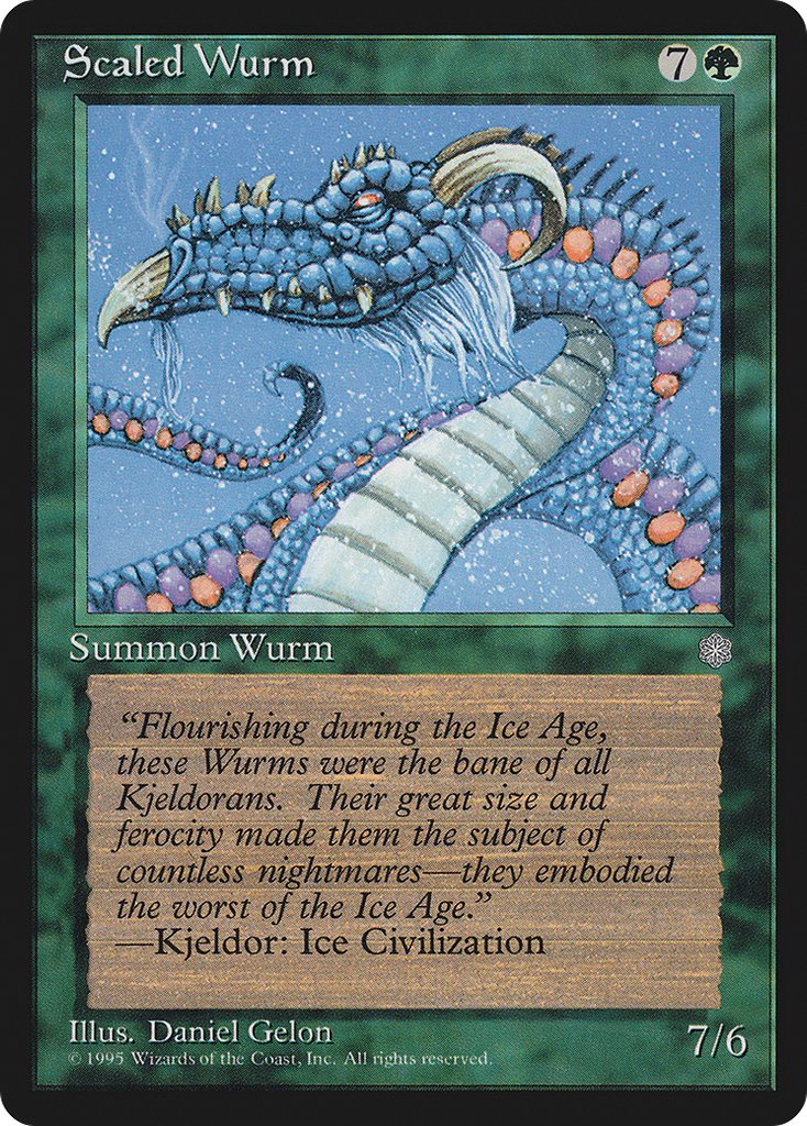 Magic: The Gathering - Scaled Wurm - Ice Age