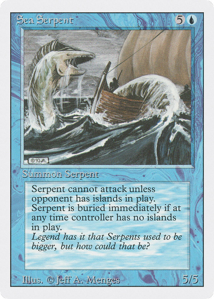 Magic: The Gathering - Sea Serpent - Revised Edition