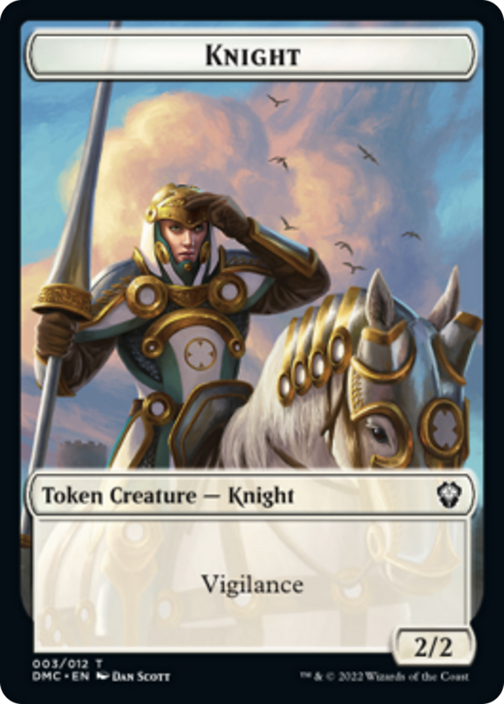 Magic: The Gathering - Knight Token - Dominaria United Commander Tokens