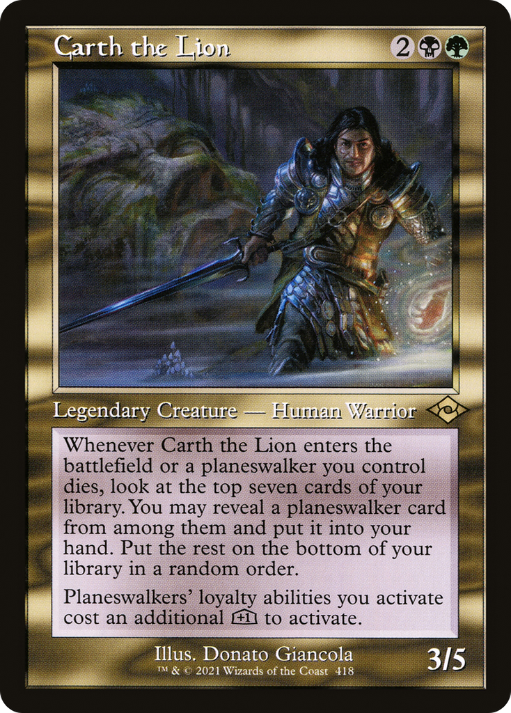 Magic: The Gathering - Carth the Lion Foil - Modern Horizons 2