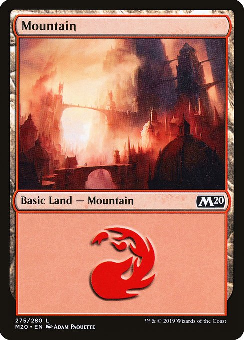 Magic the Gathering - Mountain #275 Foil - Core Set 2020