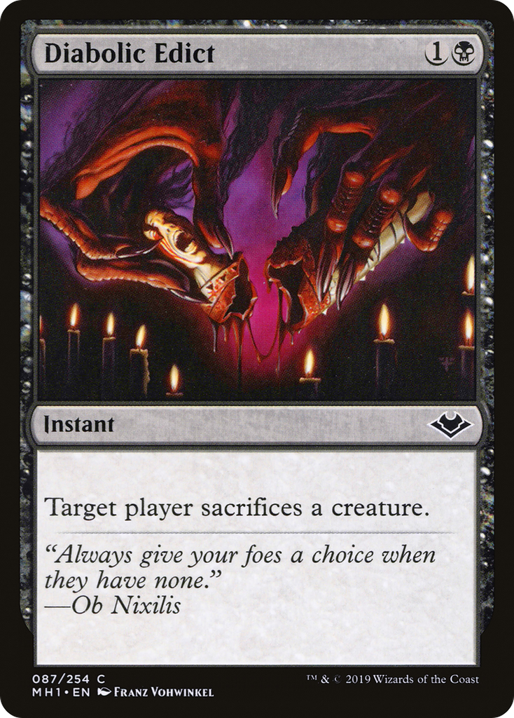 Magic: The Gathering - Diabolic Edict Foil - Modern Horizons