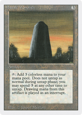 Magic: The Gathering - Basalt Monolith - Revised Edition