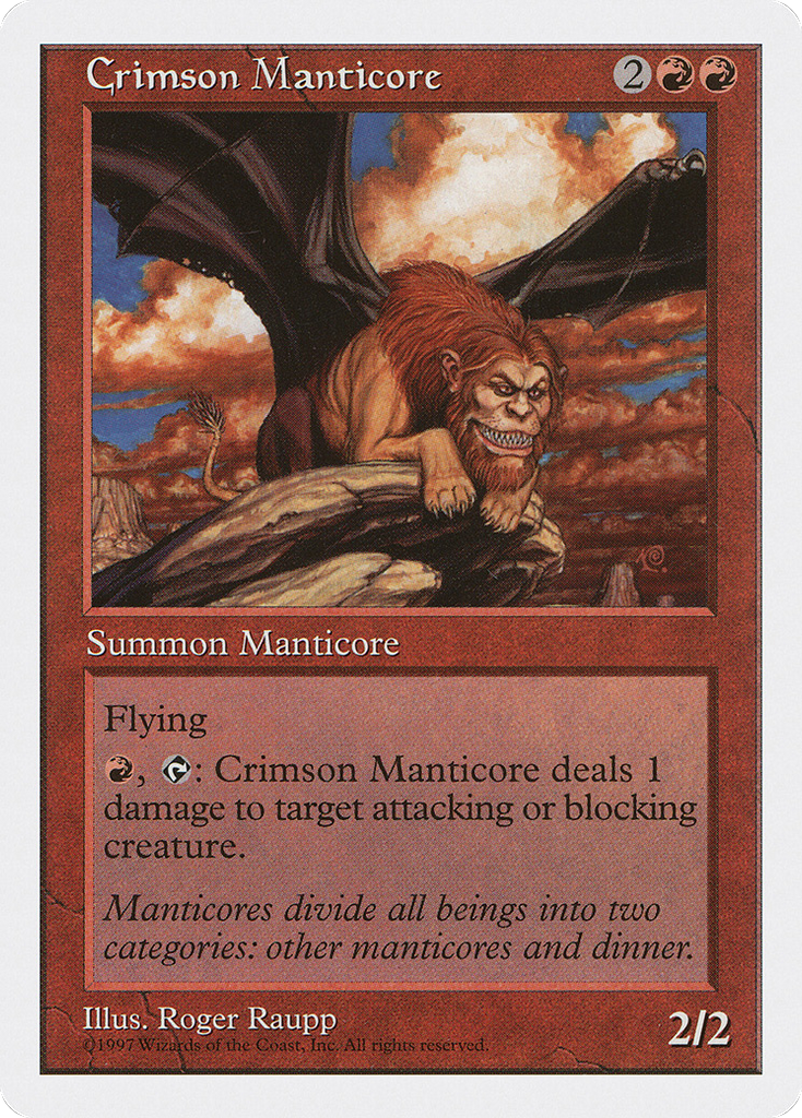 Magic: The Gathering - Crimson Manticore - Fifth Edition