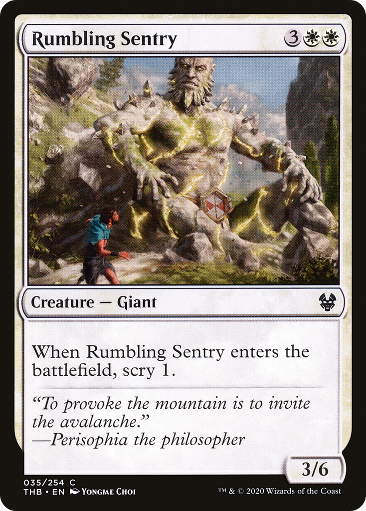 Magic: The Gathering - Rumbling Sentry - Theros Beyond Death
