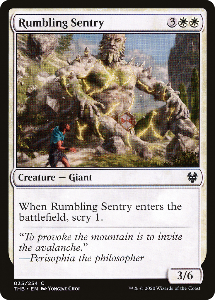 Magic: The Gathering - Rumbling Sentry Foil - Theros Beyond Death