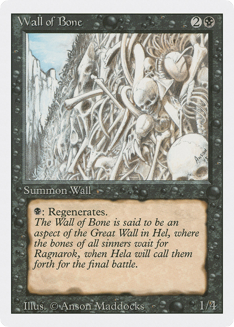 Magic: The Gathering - Wall of Bone - Revised Edition