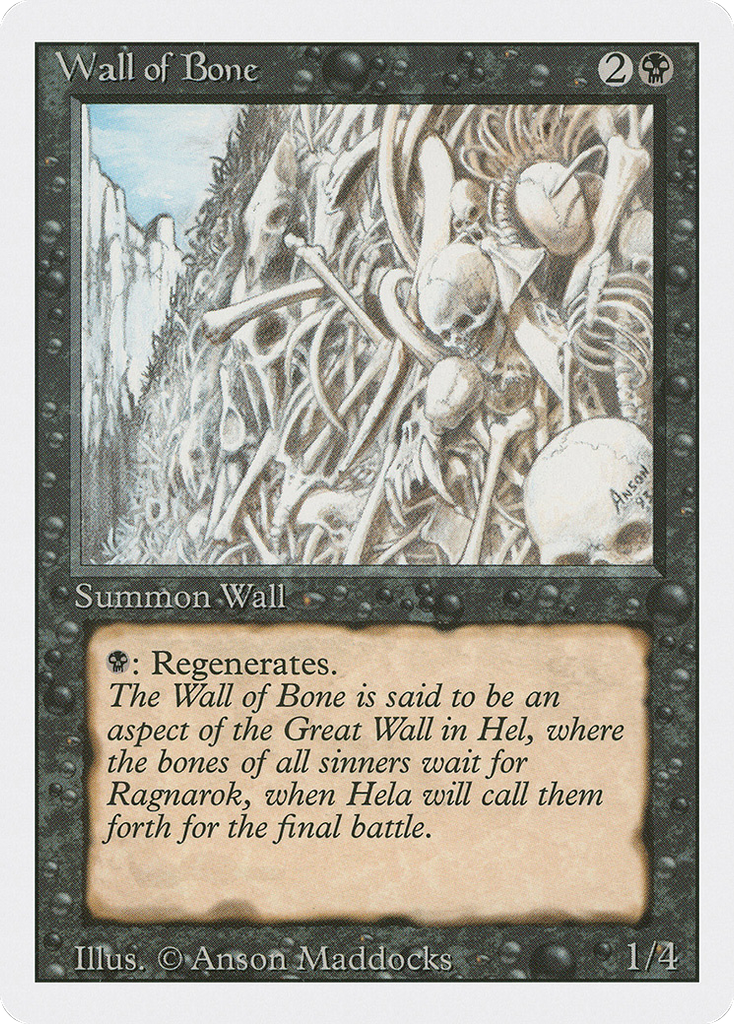 Magic: The Gathering - Wall of Bone - Revised Edition