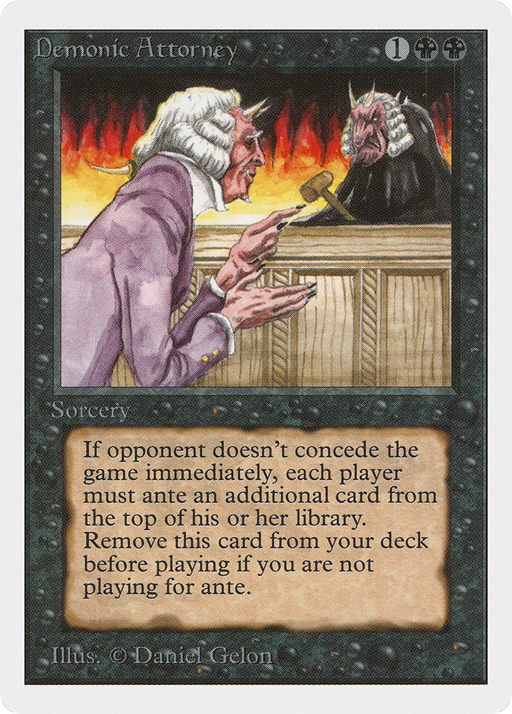 Magic: The Gathering - Demonic Attorney - Unlimited Edition