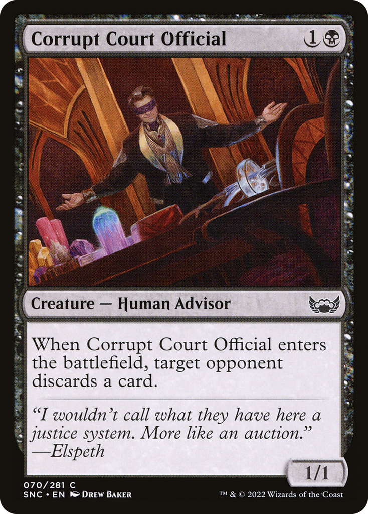 Magic: The Gathering - Corrupt Court Official Foil - Streets of New Capenna