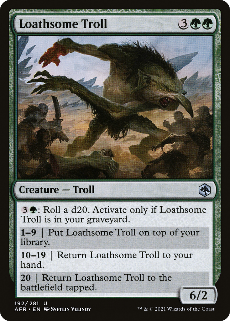 Magic: The Gathering - Loathsome Troll - Adventures in the Forgotten Realms