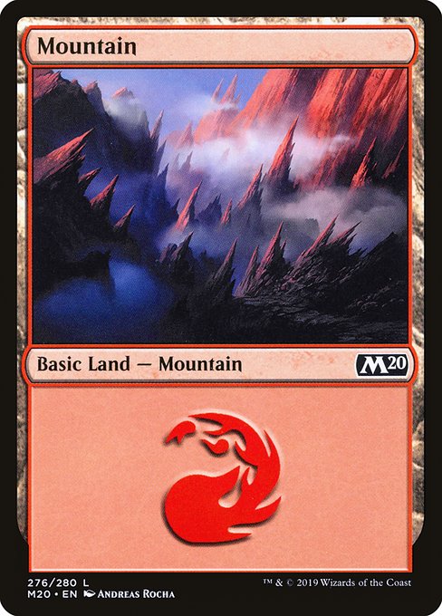 Magic the Gathering - Mountain #276 Foil - Core Set 2020