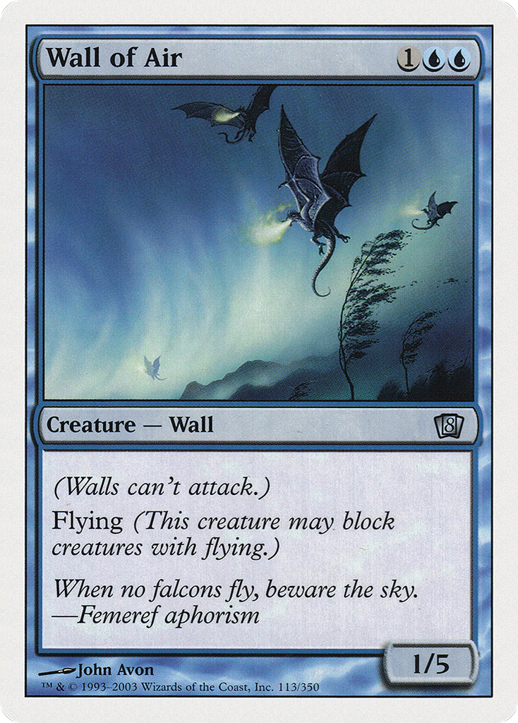 Magic: The Gathering - Wall of Air - Eighth Edition