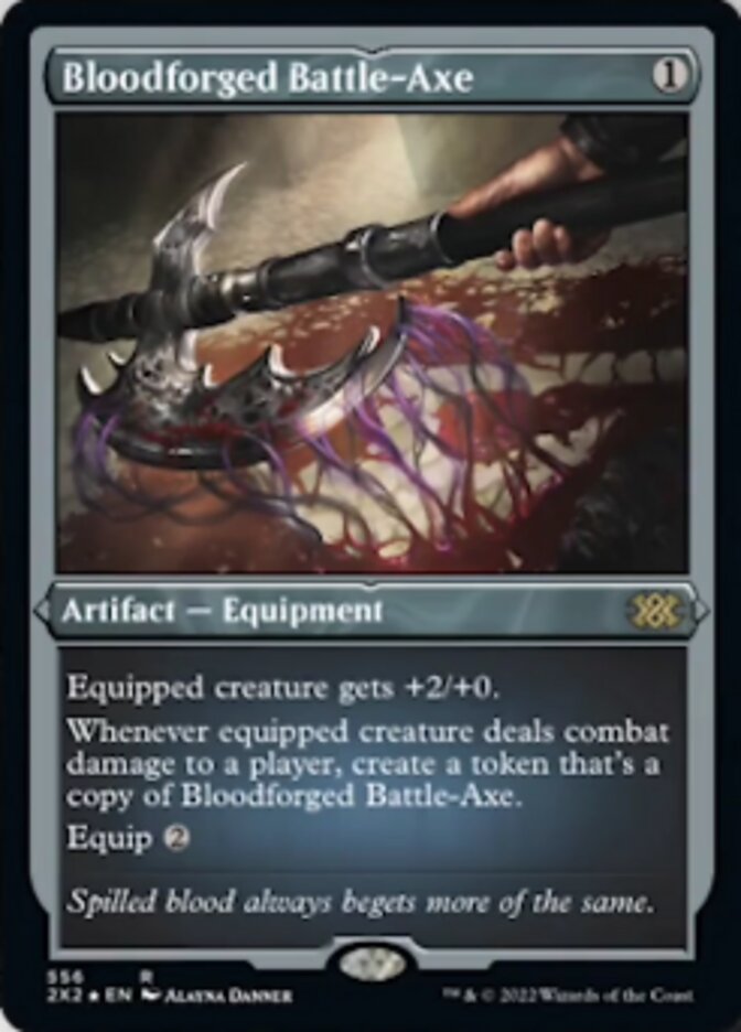Magic the Gathering - Bloodforged Battle-Axe Foil - Double Masters 2022