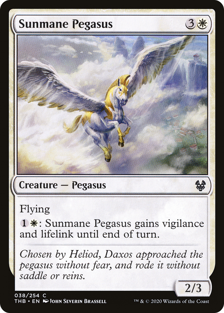 Magic: The Gathering - Sunmane Pegasus Foil - Theros Beyond Death