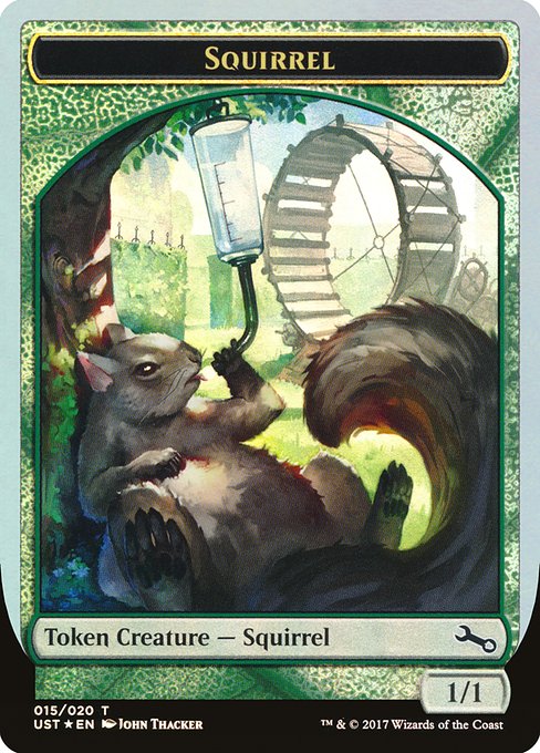 Magic the Gathering - Squirrel Token Foil - Unstable Tokens
