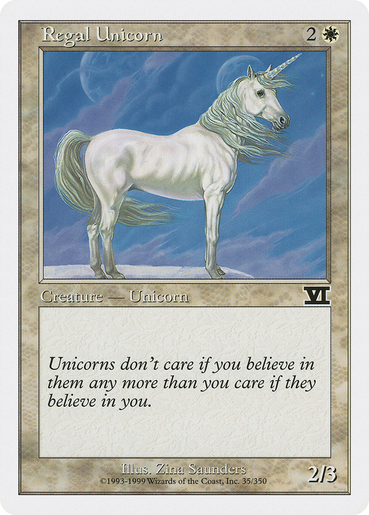 Magic: The Gathering - Regal Unicorn - Classic Sixth Edition