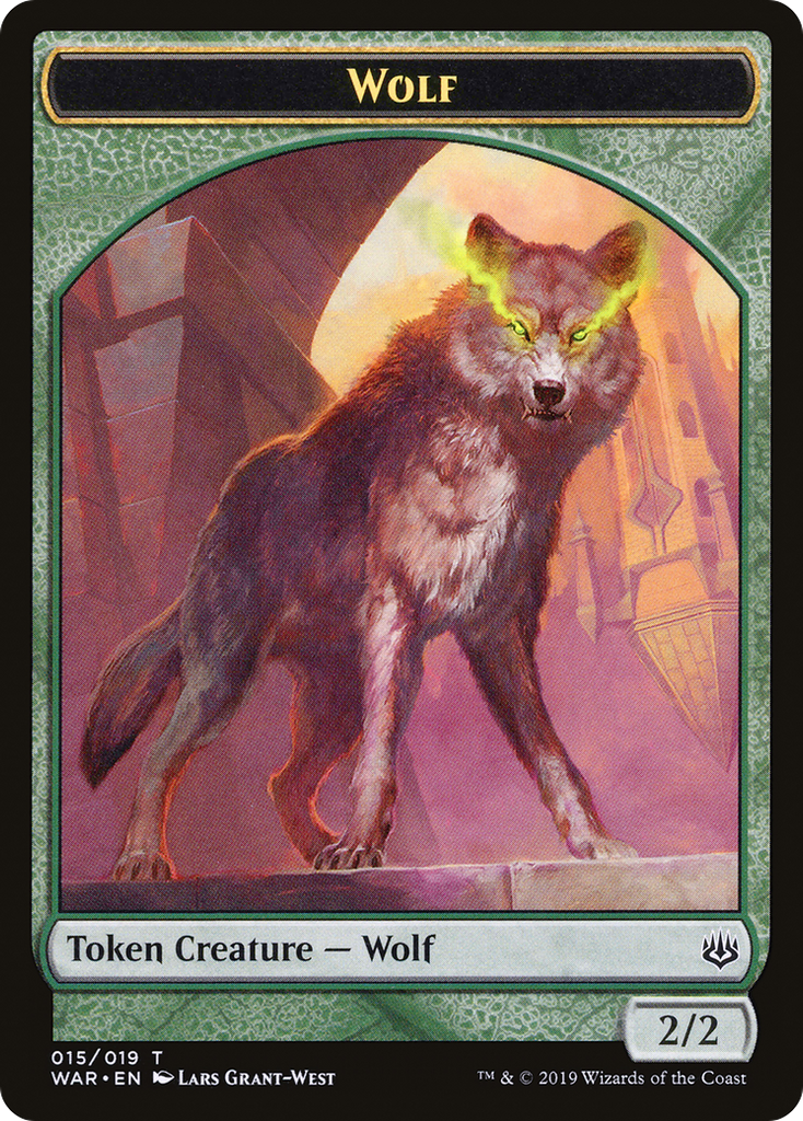 Magic: The Gathering - Wolf Token - War of the Spark Tokens