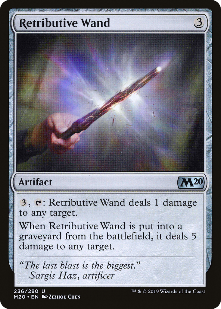 Magic: The Gathering - Retributive Wand Foil - Core Set 2020