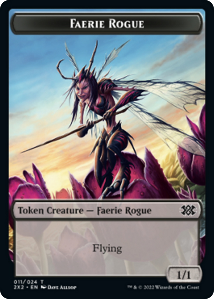 Magic: The Gathering - Faerie Rogue Token - Double Masters 2022 Tokens