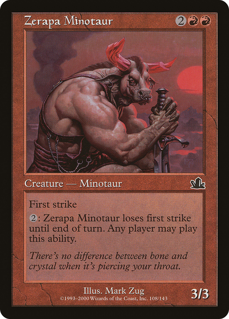 Magic: The Gathering - Zerapa Minotaur - Prophecy