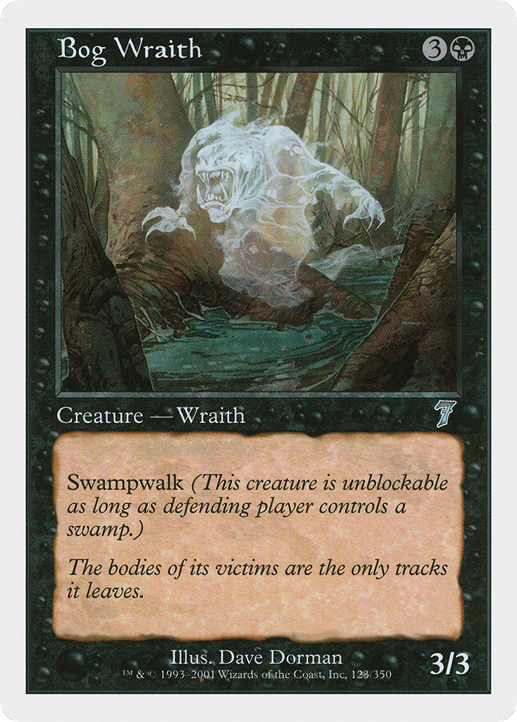 Magic: The Gathering - Bog Wraith - Seventh Edition