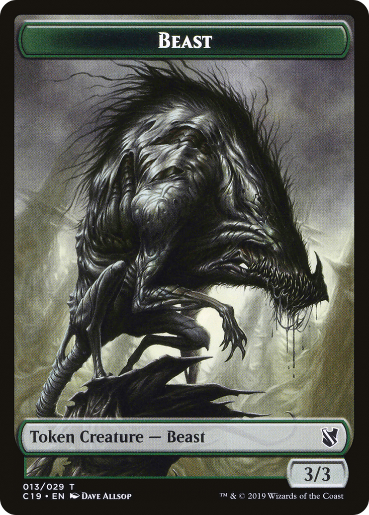 Magic: The Gathering - Beast Token - Commander 2019 Tokens