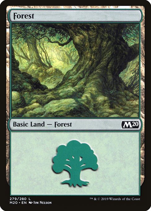 Magic the Gathering - Forest #279 Foil - Core Set 2020