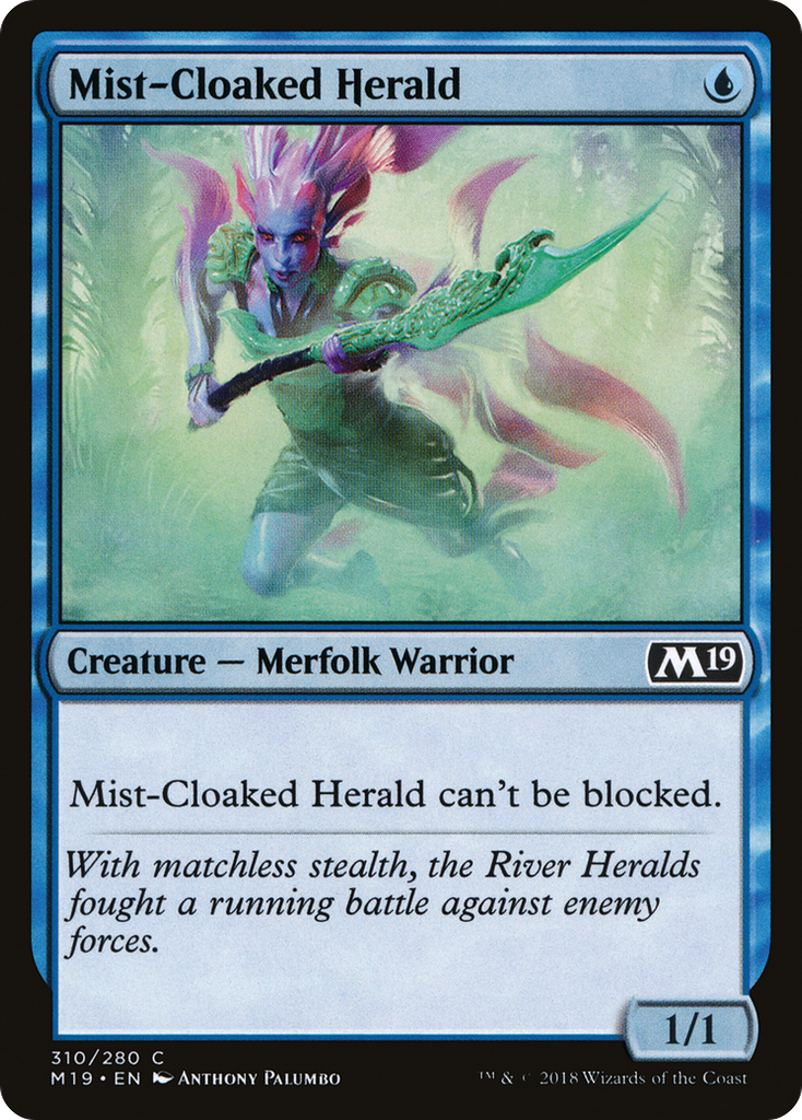 Magic: The Gathering - Mist-Cloaked Herald - Core Set 2019