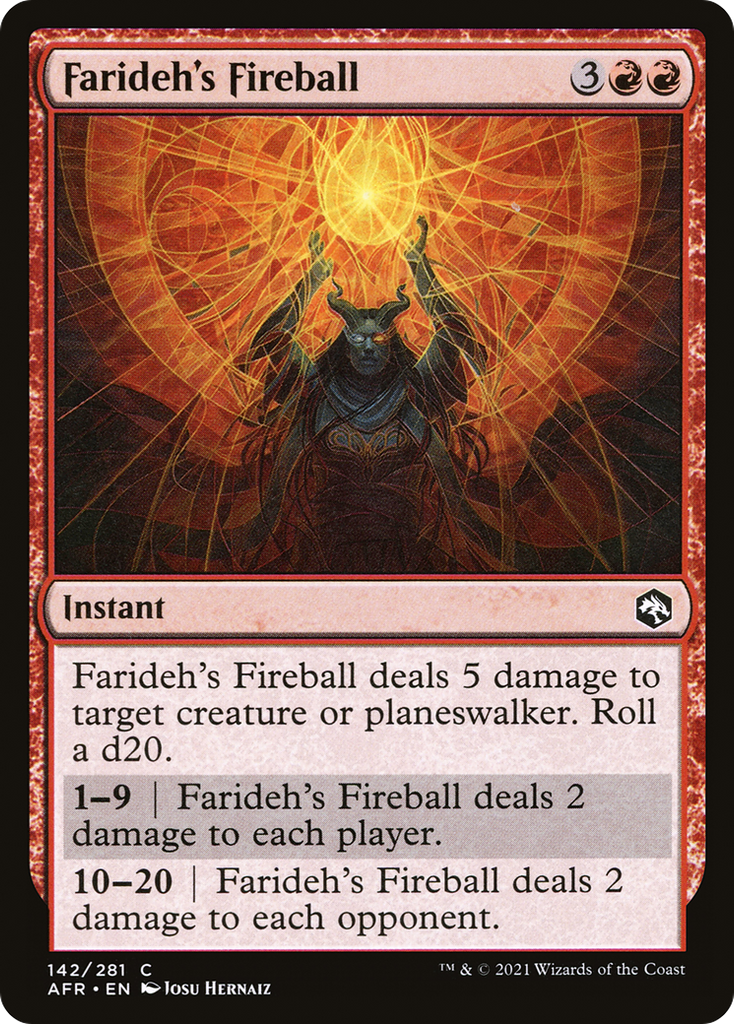 Magic: The Gathering - Farideh's Fireball - Adventures in the Forgotten Realms