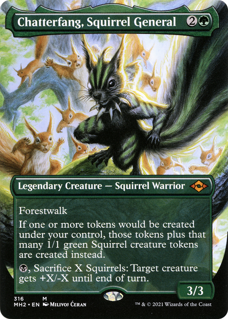 Magic: The Gathering - Chatterfang, Squirrel General Foil - Modern Horizons 2