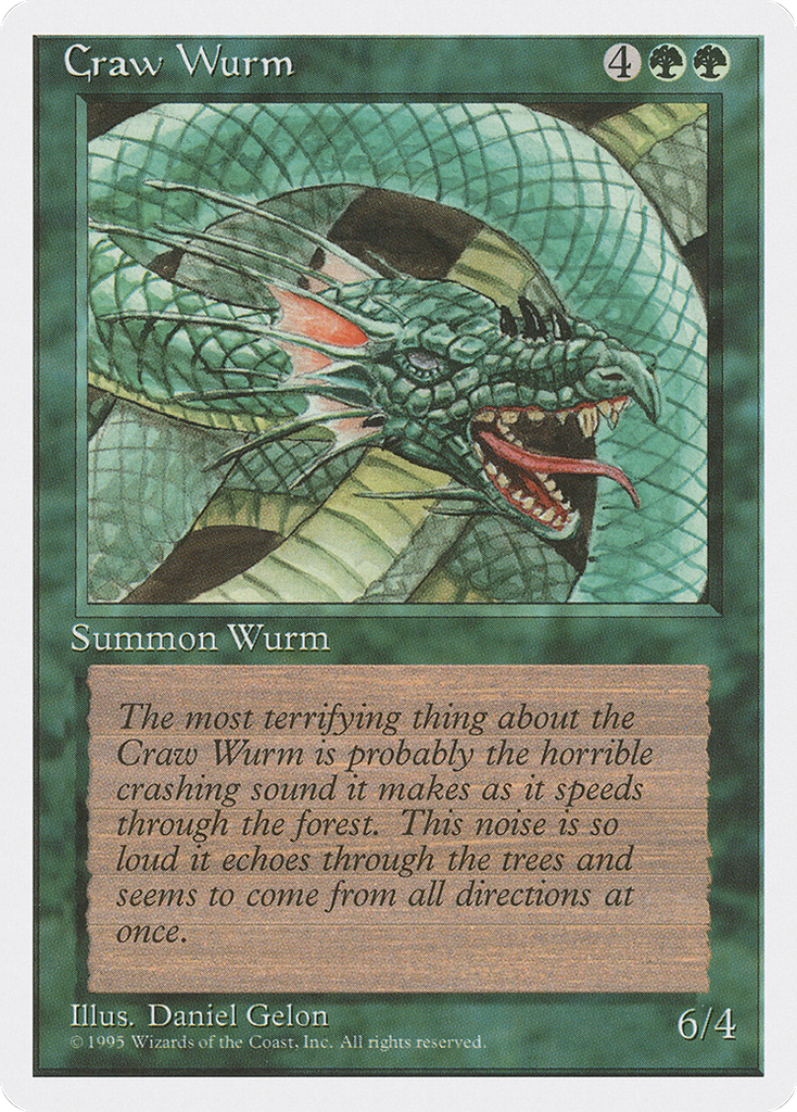 Magic: The Gathering - Craw Wurm - Fourth Edition