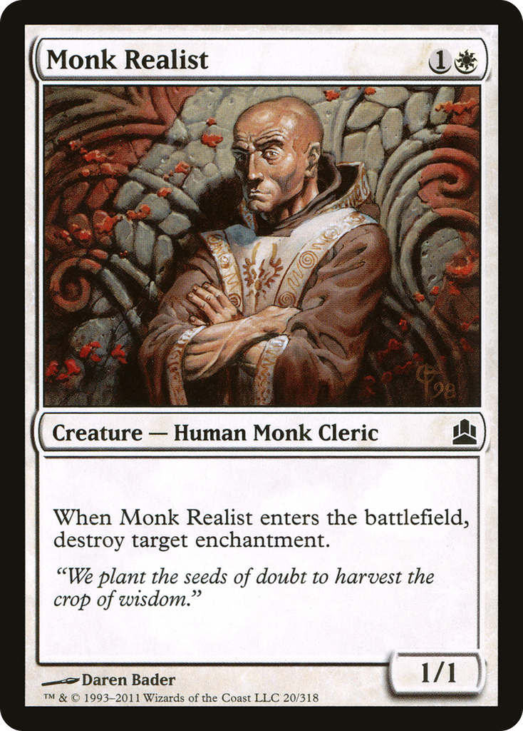 Magic: The Gathering - Monk Realist - Commander 2011