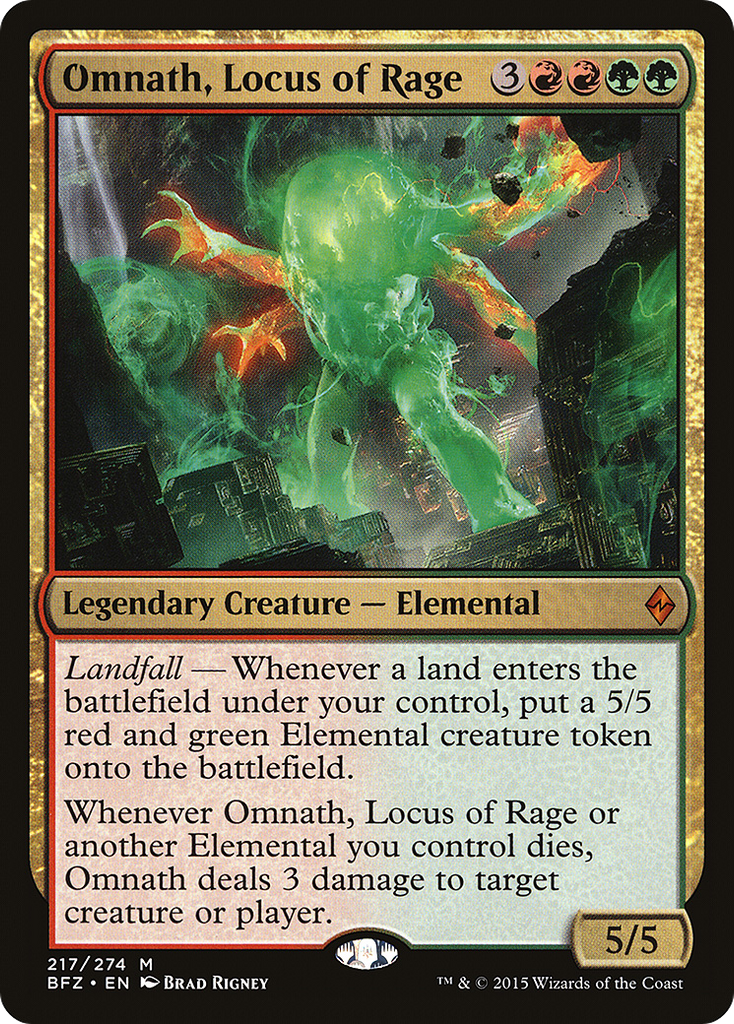 Magic: The Gathering - Omnath, Locus of Rage - Battle for Zendikar