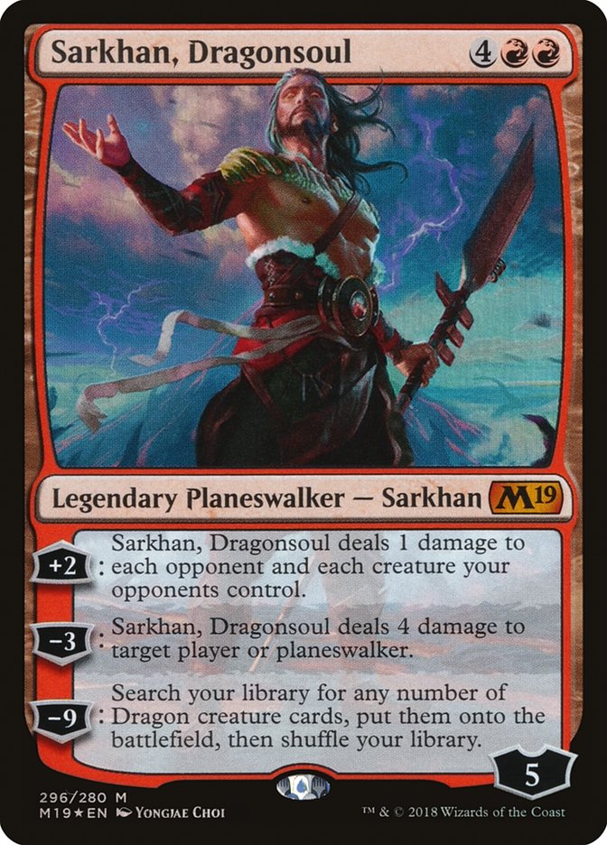 Magic the Gathering - Sarkhan, Dragonsoul Foil - Core Set 2019