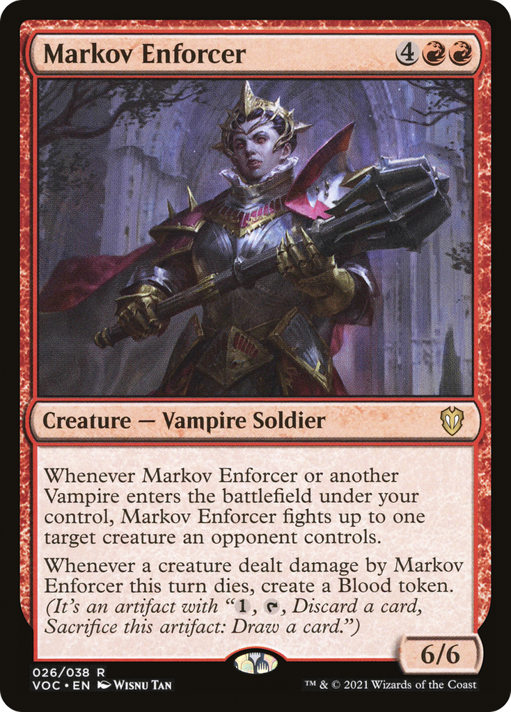 Magic: The Gathering - Markov Enforcer - Crimson Vow Commander