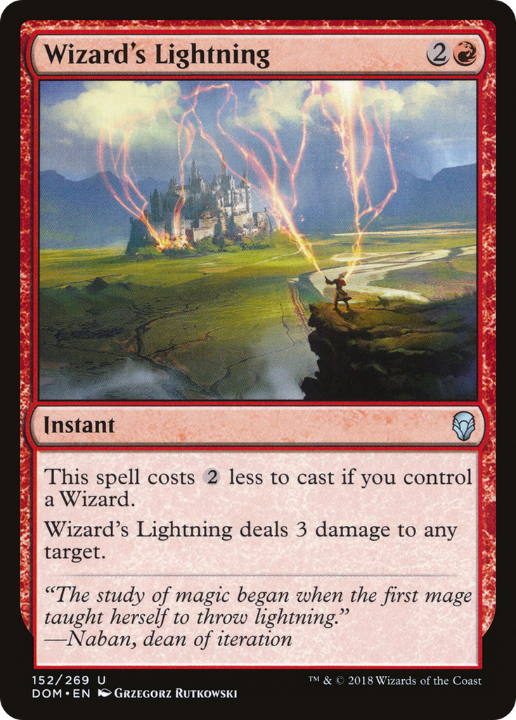 Magic: The Gathering - Wizard's Lightning - Dominaria