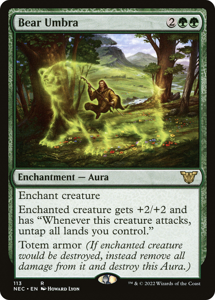 Magic: The Gathering - Bear Umbra - Neon Dynasty Commander