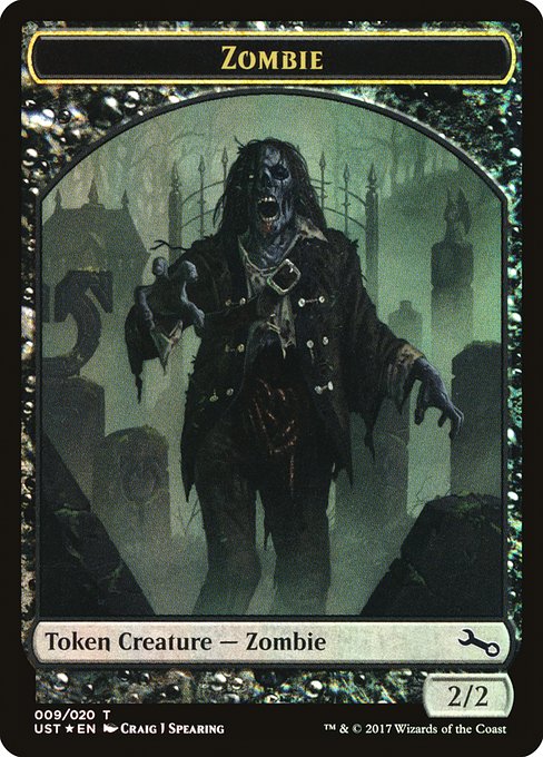 Magic the Gathering - Zombie // Zombie Token Foil - Unstable Tokens