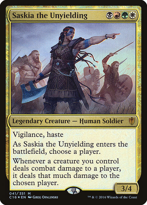 Magic the Gathering - Saskia the Unyielding Foil - Commander 2016