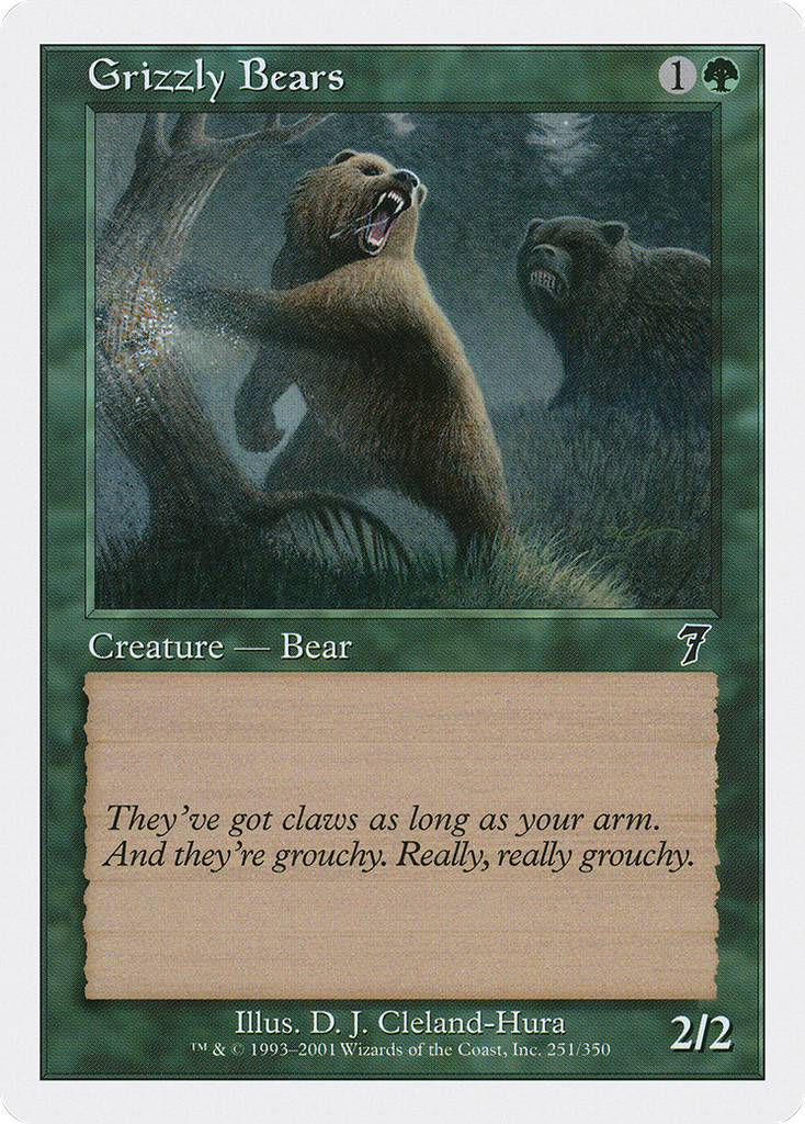 Magic: The Gathering - Grizzly Bears - Seventh Edition