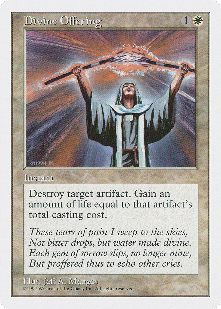 Magic: The Gathering - Divine Offering - Fifth Edition