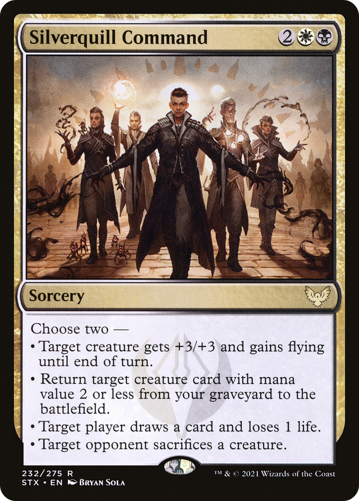 Magic: The Gathering - Silverquill Command Foil - Strixhaven: School of Mages