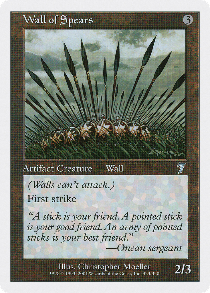 Magic: The Gathering - Wall of Spears - Seventh Edition