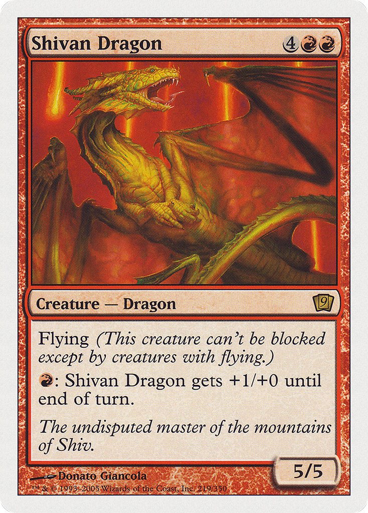 Magic: The Gathering - Shivan Dragon - Ninth Edition